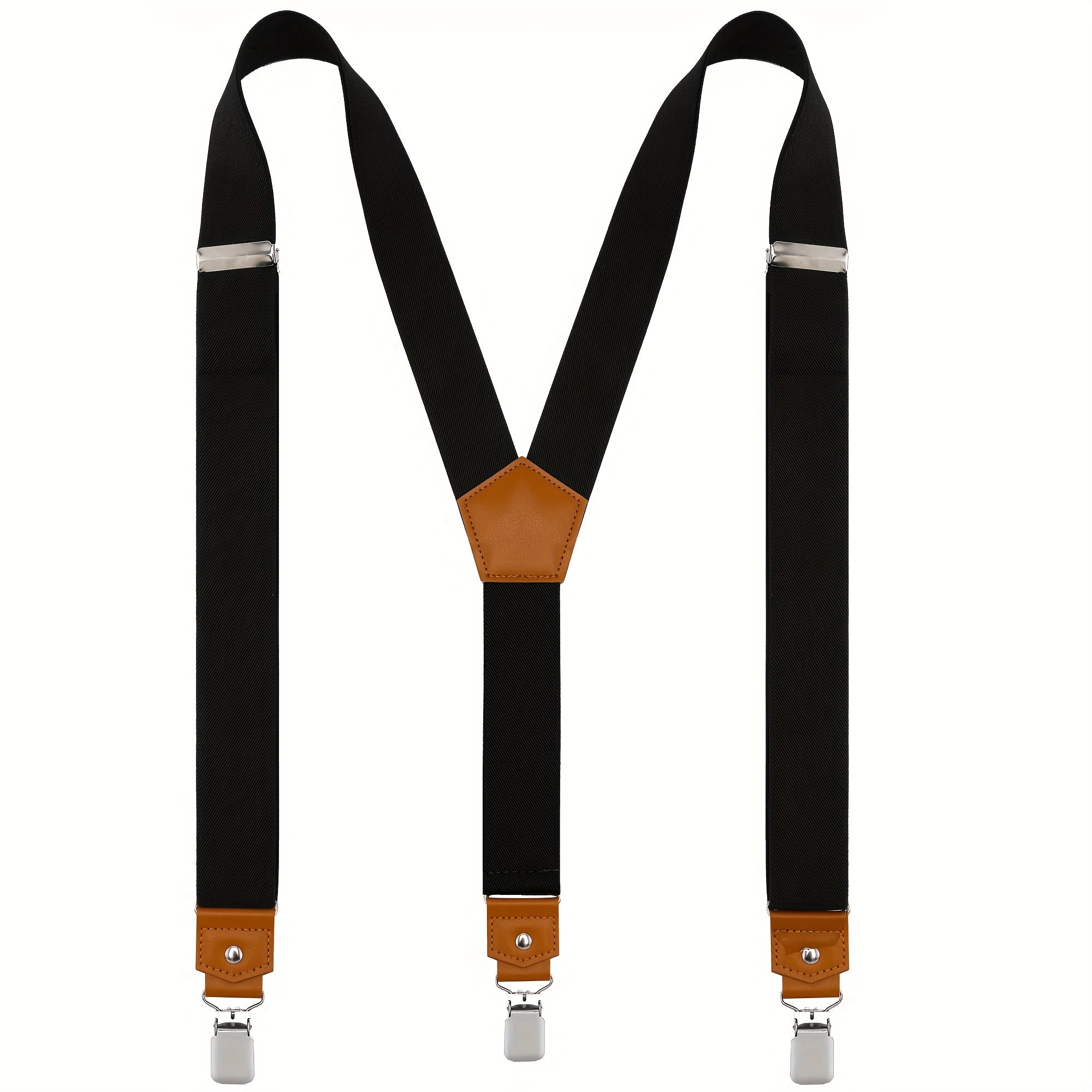 Men's Y Back Adjustable Suspenders with Strong Clips