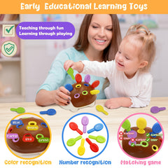 Cute Hedgehog Fine Motor Training Toy for Toddlers 1-3 Years