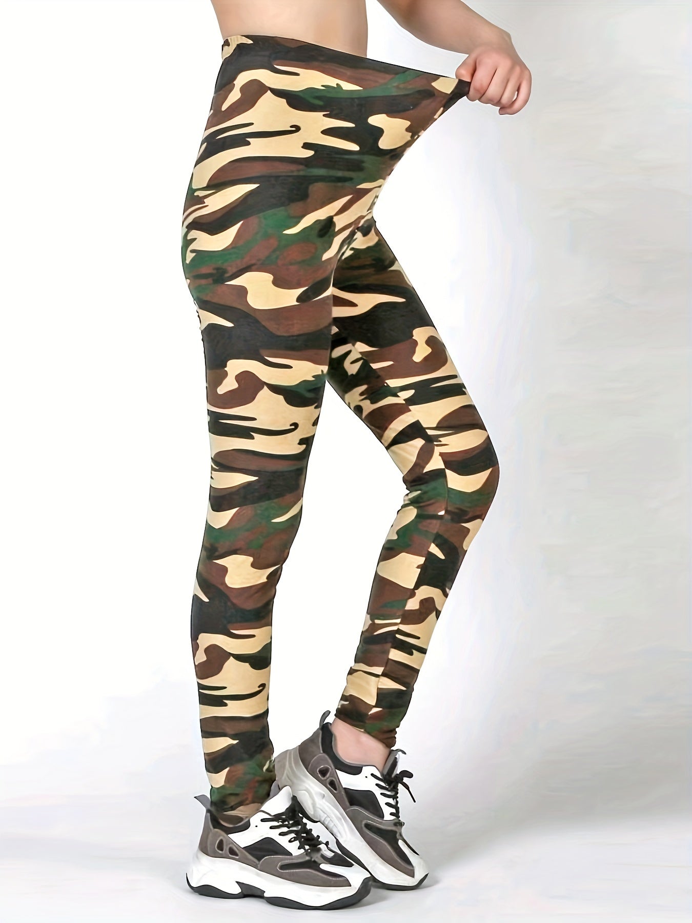 Camouflage Print Yoga Pants Running Leggings Women's Activewear
