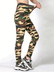 Camouflage Print Yoga Pants Running Leggings Women's Activewear