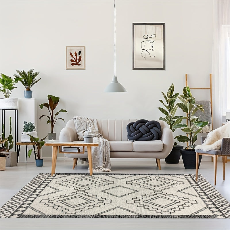 Moroccan Bohemian Rustic Geometric Area Rug for Home