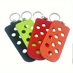 DIY Keychain Hole Plate Charm Pendant PVC Keychains Decorations