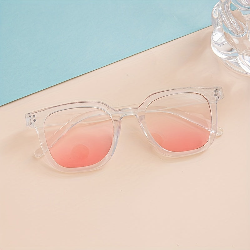 Large Square Sunglasses Casual Gradient Glasses UV400
