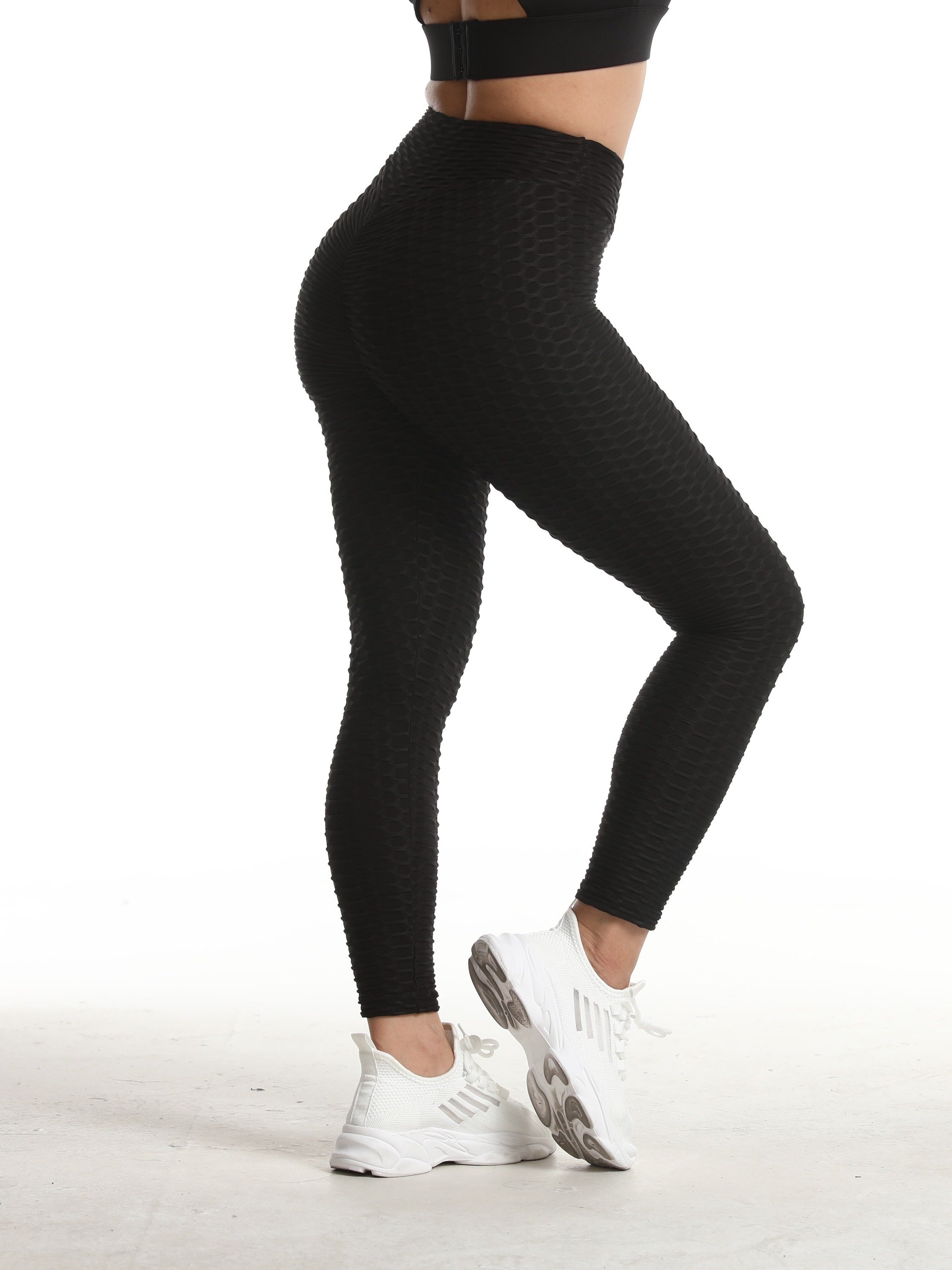 Honeycomb Fitness Gym Leggings High Waist Yoga Pants Women's Activewear
