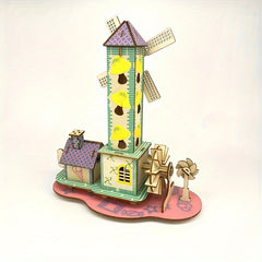 Wooden 3D Puzzle DIY Model Kit Brain Teaser Puzzle Kits