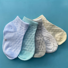 Cotton Thin Ankle Socks for Baby Boys Girls 0-4 Years Old