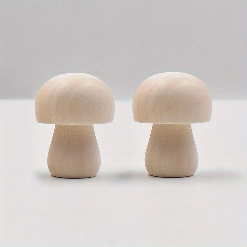 2pcs Creatve Painting Wooden Stuff Ornaments Graffiti Doll Accessories