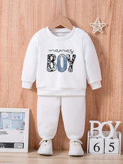 Baby Casual Outfit Long Sleeve Sweatshirt Trousers Set