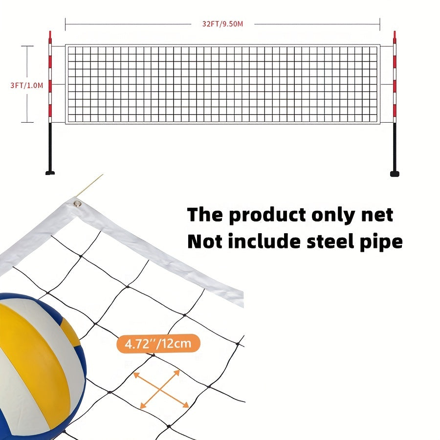 Professional 32x3FT Heavy Duty Volleyball Net for Indoor Outdoor Use