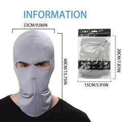 2 Hole Full Face Balaclava Mask Windproof Neck Warmer