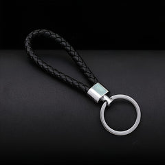Handcrafted Faux Leather Rope Keychain