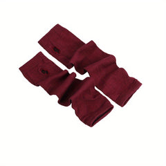 Y2K Knitted Fingerless Gloves Long Sleeves