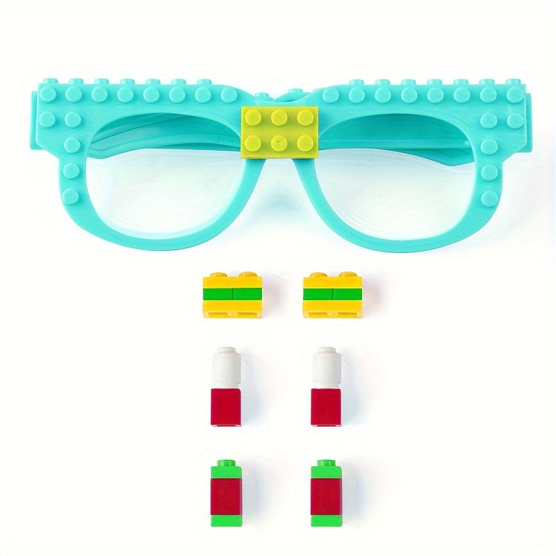 Creative Building Blocks Eyeglasses DIY Small Particle Blocks Quirky Toys