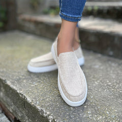 Solid Flat Slip On Low Round Toe Non-slip Soft Sole Shoes