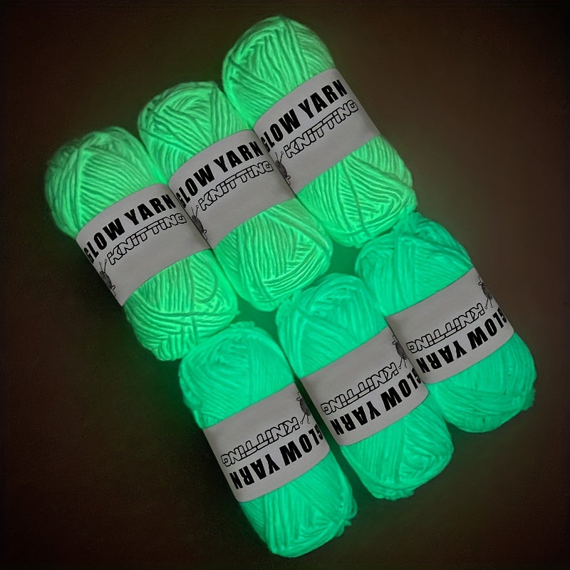 Glow In The Dark Luminous Chunky Yarn for Crocheting, Knitting 2mm