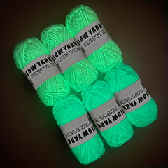Glow In The Dark Luminous Chunky Yarn for Crocheting, Knitting 2mm