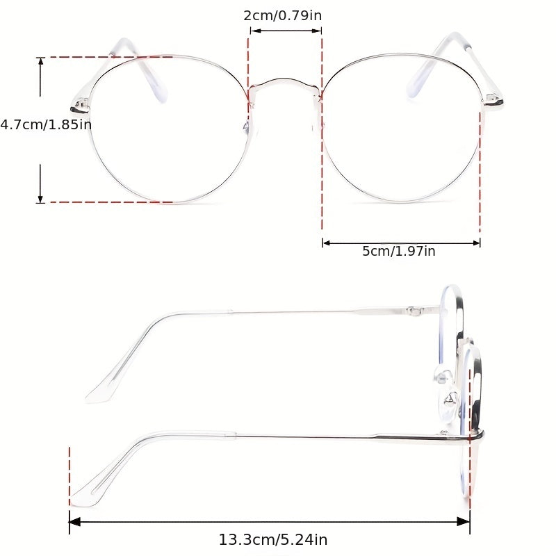 Minimalist Round Frame Clear Lens Glasses