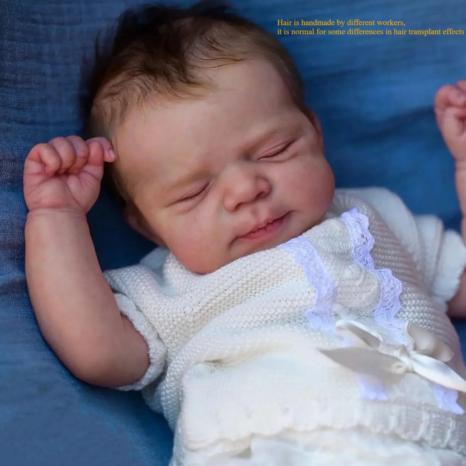 19 Inch Reborn Baby Doll, Lifelike Vinyl Limbs, Hand-painted Skin