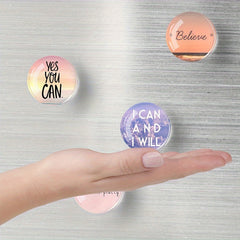 12pcs Small Fresh Inspirational Crystal Glass Refrigerator Sticker