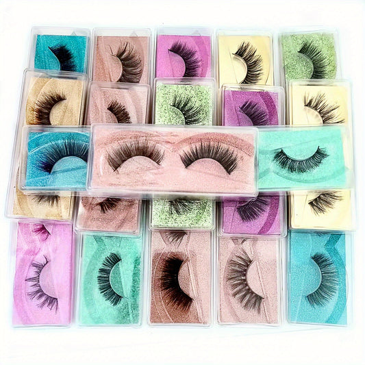 PairS 3D False Eyelashes Fluffy Thick Curling False Lashes