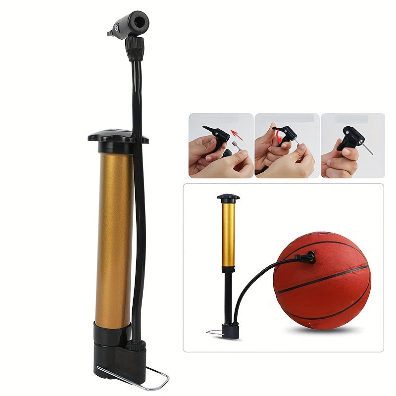 Portable Air Pump With Needle For Ball Sports and Bicycles