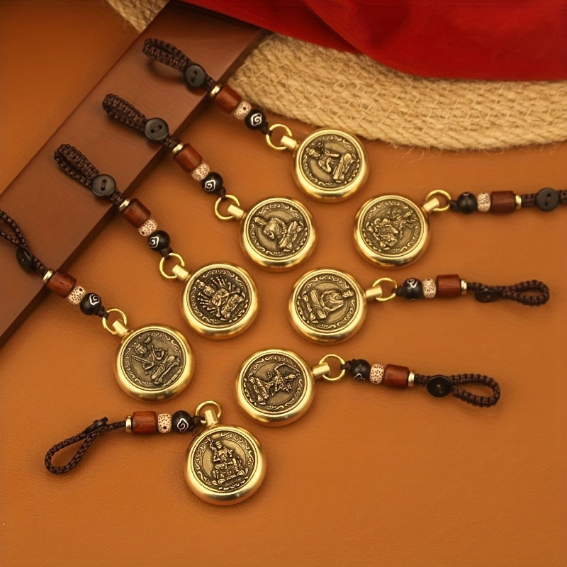 Zodiac Buddha Keychain Chinese Animal Astrology Pendant Decoration