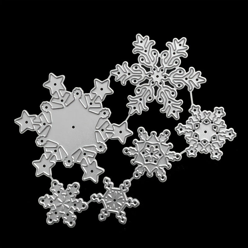 1pc Snowflake Metal Cutting Dies Happy Year Winter Holidays Decoration