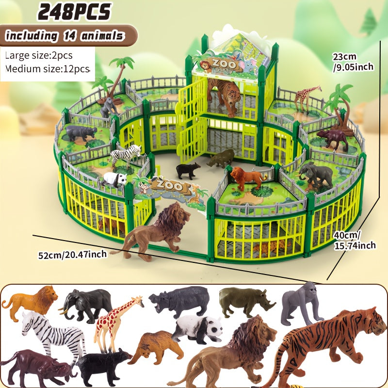 Wild Animal Toy Set for Boys - Pandas, Lions, Tigers, Elephants