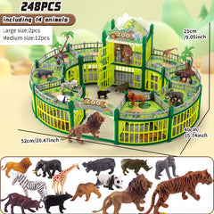 Wild Animal Toy Set for Boys - Pandas, Lions, Tigers, Elephants
