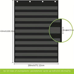 Standard Pocket Charts Bag Clear 10 Pockets 28x43 Inc