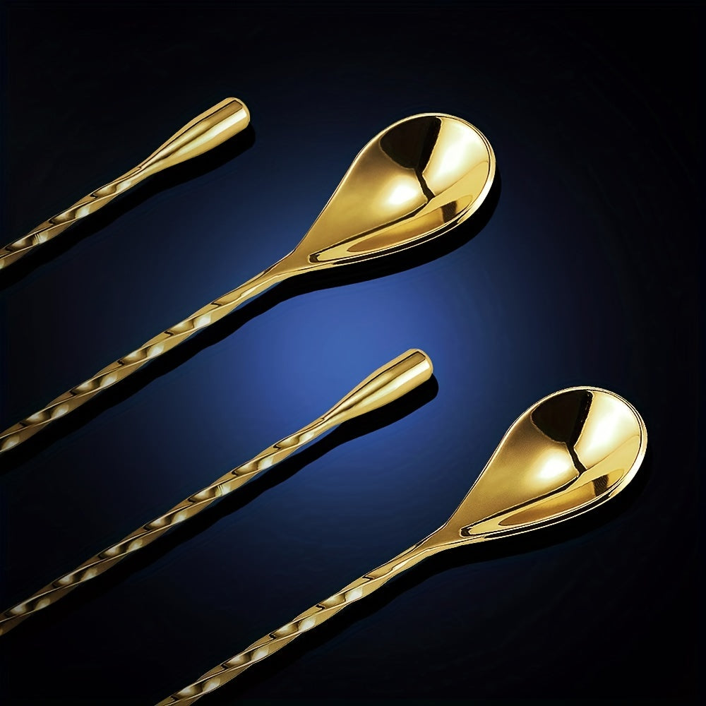 Stainless Steel Spiral Pattern Stirring Spoon