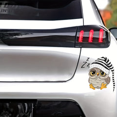 3D Owl Car Sticker Self-adhesive Waterproof PVC Toilet Cover Sticker