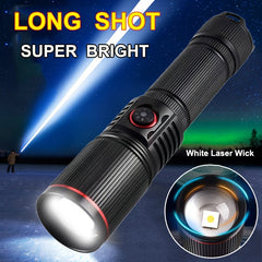 Rechargeable LED Flashlight 2000 Lumens 5 Modes Waterproof Camping Hiking