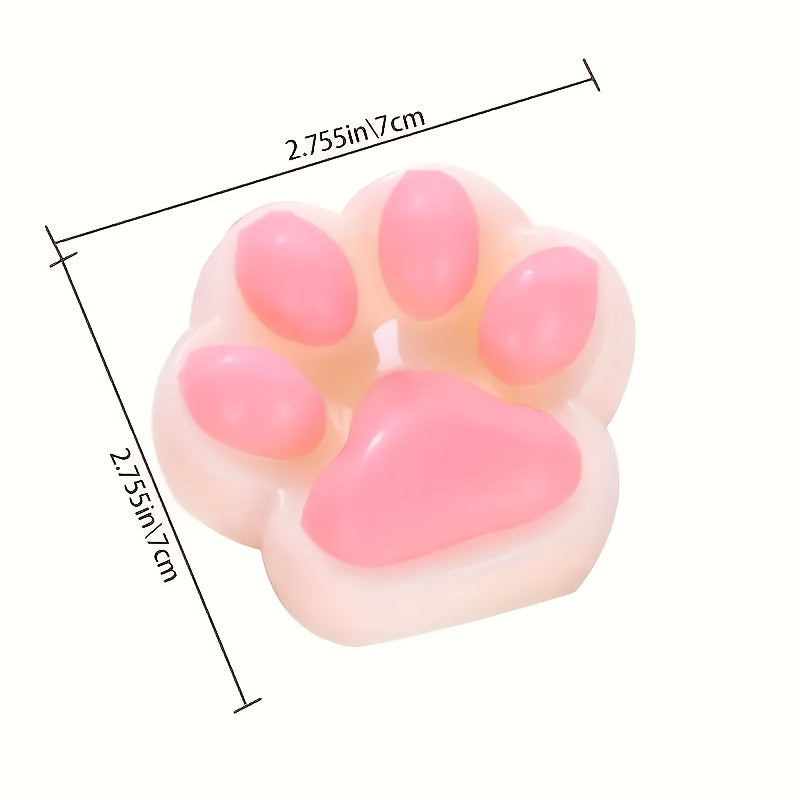 Cat Paw Squeeze Toy Soft Rubber Relaxation Toy Pink