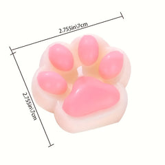 Cat Paw Squeeze Toy Soft Rubber Relaxation Toy Pink