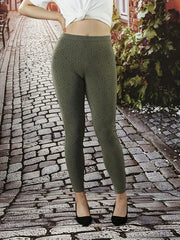 Solid Print Stretch Yoga Leggings High Waist Fitness Workout Gym Skinny Pants
