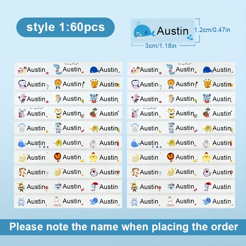 Transparent Custom Name Sticker Waterproof Personal Office Supplies