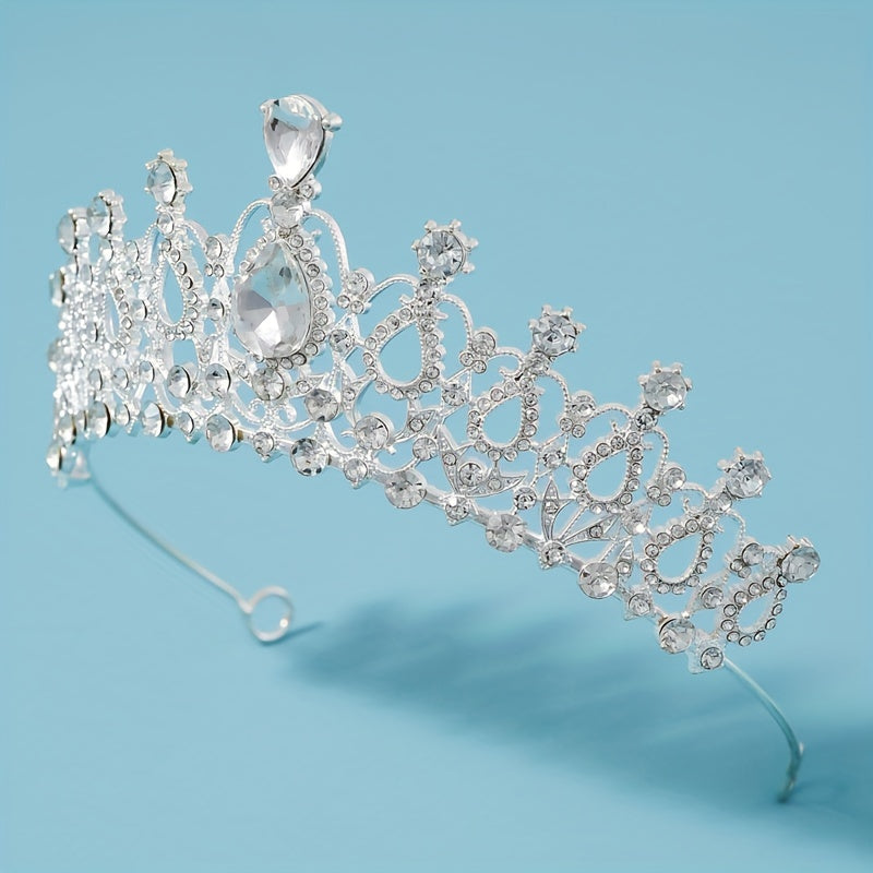 Bridal Rhinestone Silver Headband Crown Crystal Tiara