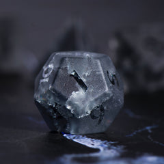 7pcs Matte Relief Gemstone Lightning Zircon Polyhedral Dices