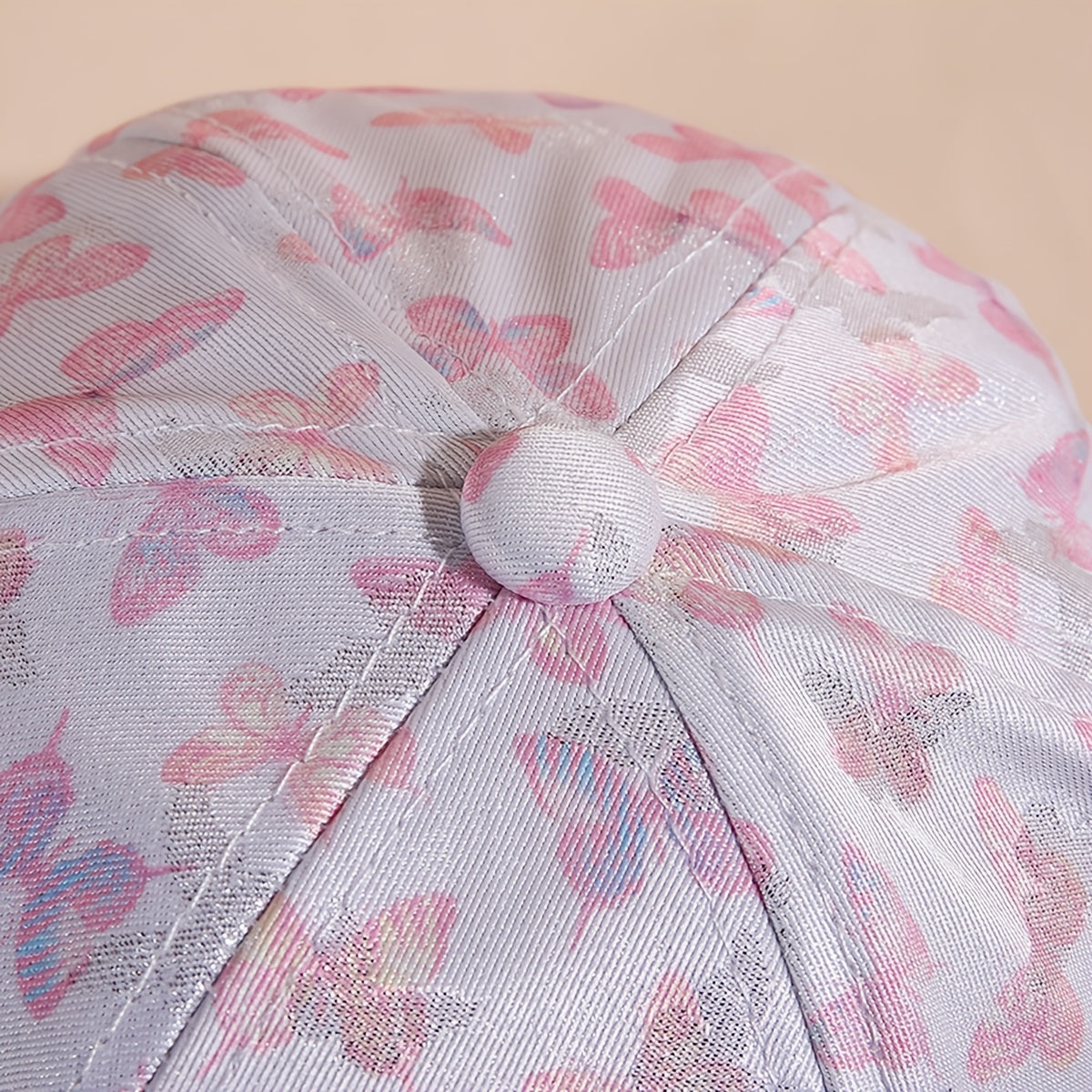 Girls Butterfly Unicorn Print Baseball Cap Sun Protection Hat