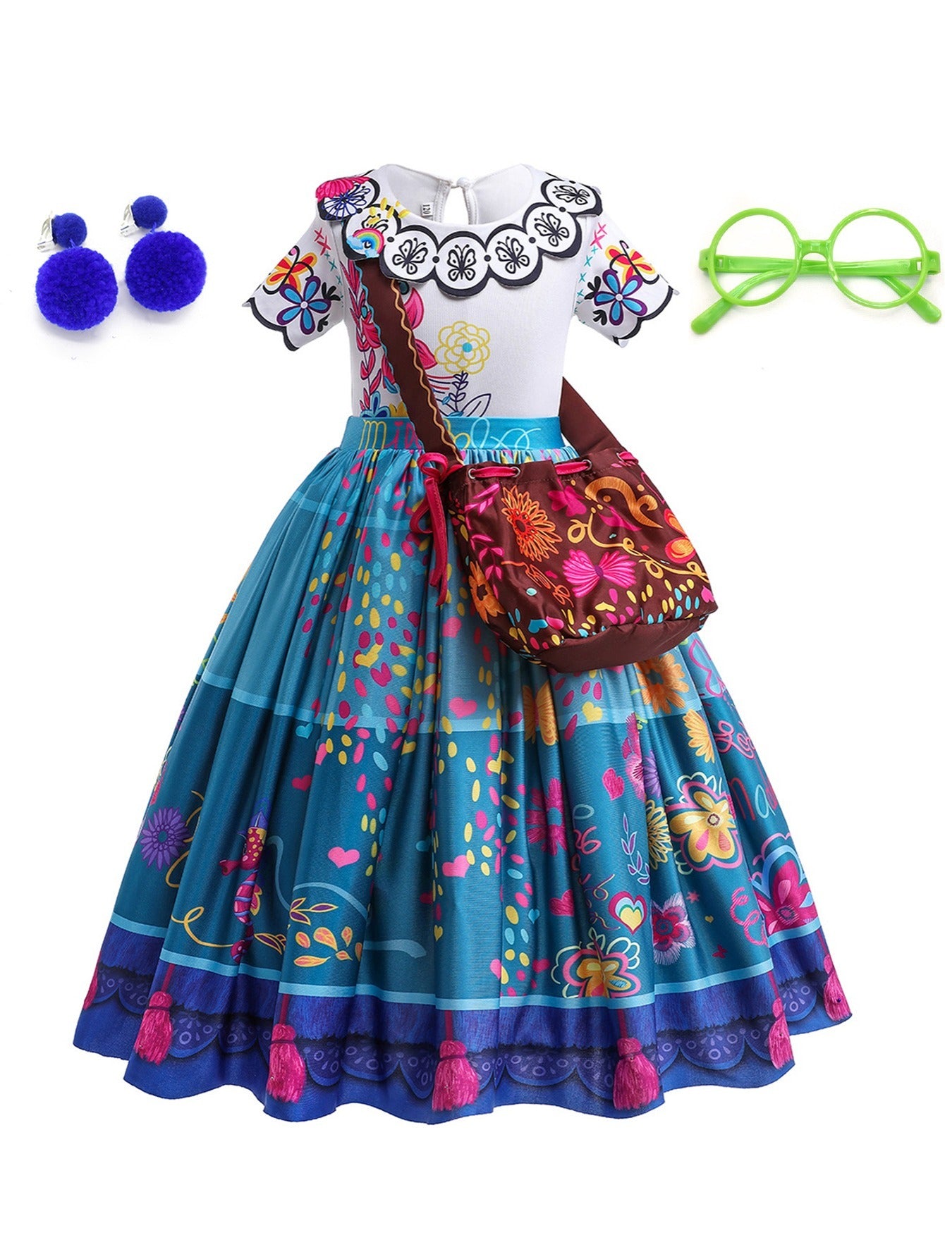 Magic Princess Dress Costume Halloween Cosplay Outfit For Kids Girls
