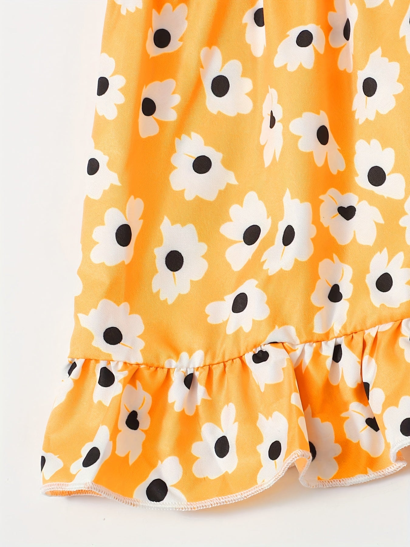 Girls Sleeveless Floral Print Dress