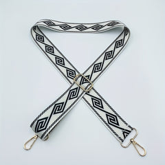 Geometric Pattern Bag Strap Wide Adjustable Shoulder Bag Strap Replacement