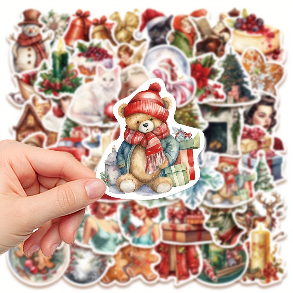 50pcs Christmas Stickers for Phone Case Suitcase Christmas Gift