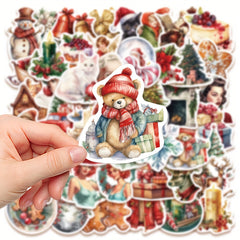 50pcs Christmas Stickers for Phone Case Suitcase Christmas Gift