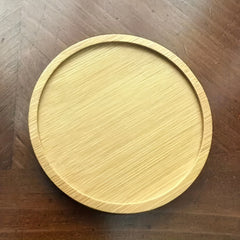 Bamboo Coaster Set for Drinks, Natural Wood Drink Coasters with Holder