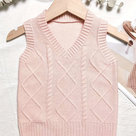Toddler Baby Girls Knitted Comfy Vest Sleeveless Sweater