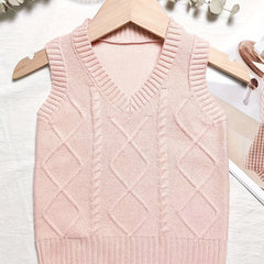 Toddler Baby Girls Knitted Comfy Vest Sleeveless Sweater