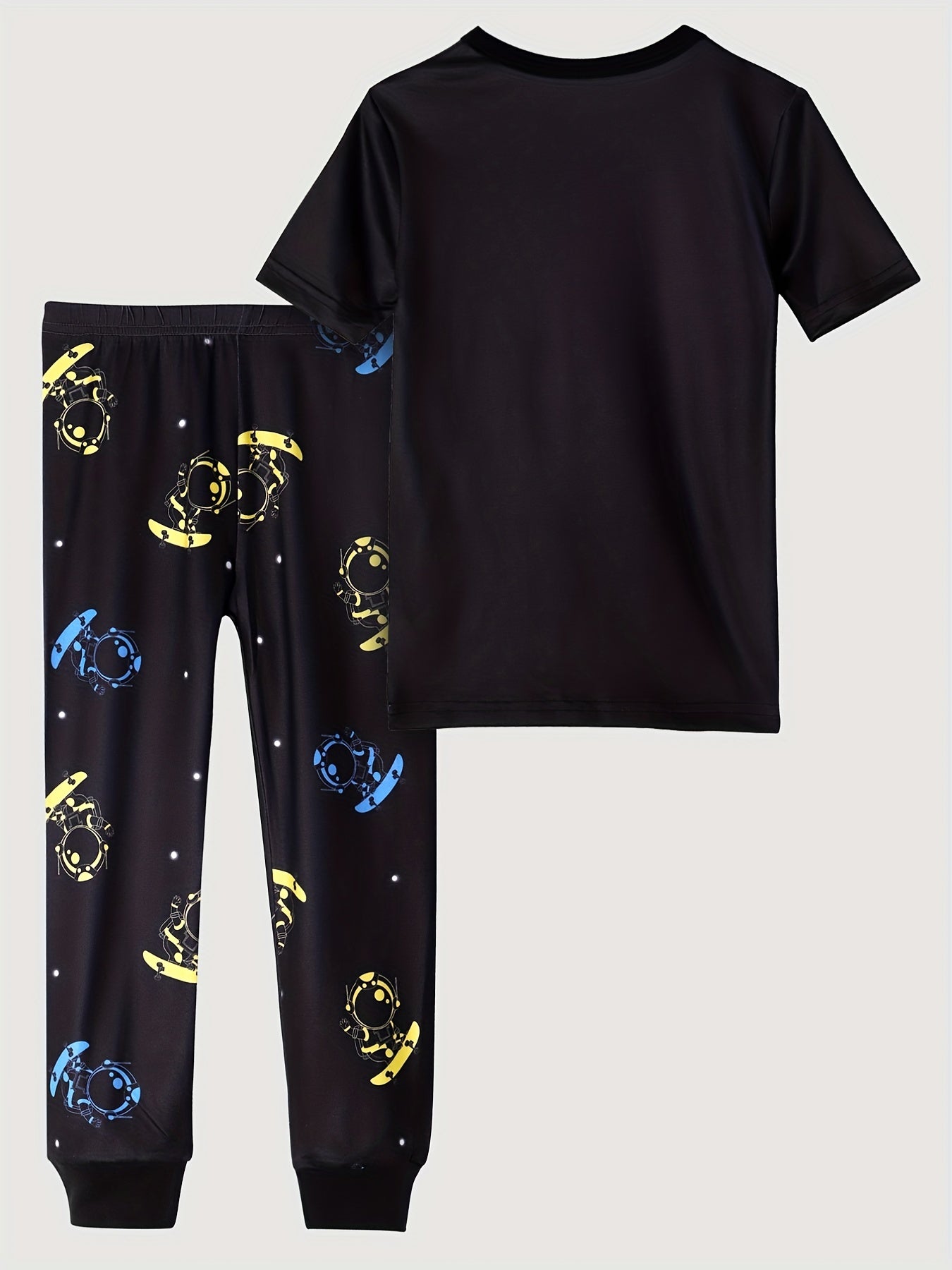 Boy's 2pcs Astronaut Skateboard Pajama Set