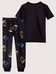 Boy's 2pcs Astronaut Skateboard Pajama Set